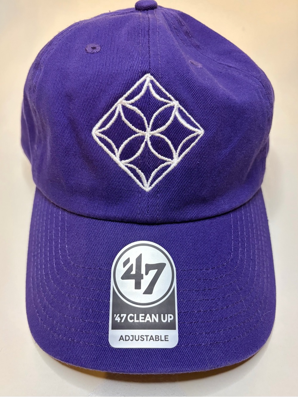 ’47 Clean Up Adjustable Purple Baseball Cap with White Embroidered Logo NWT